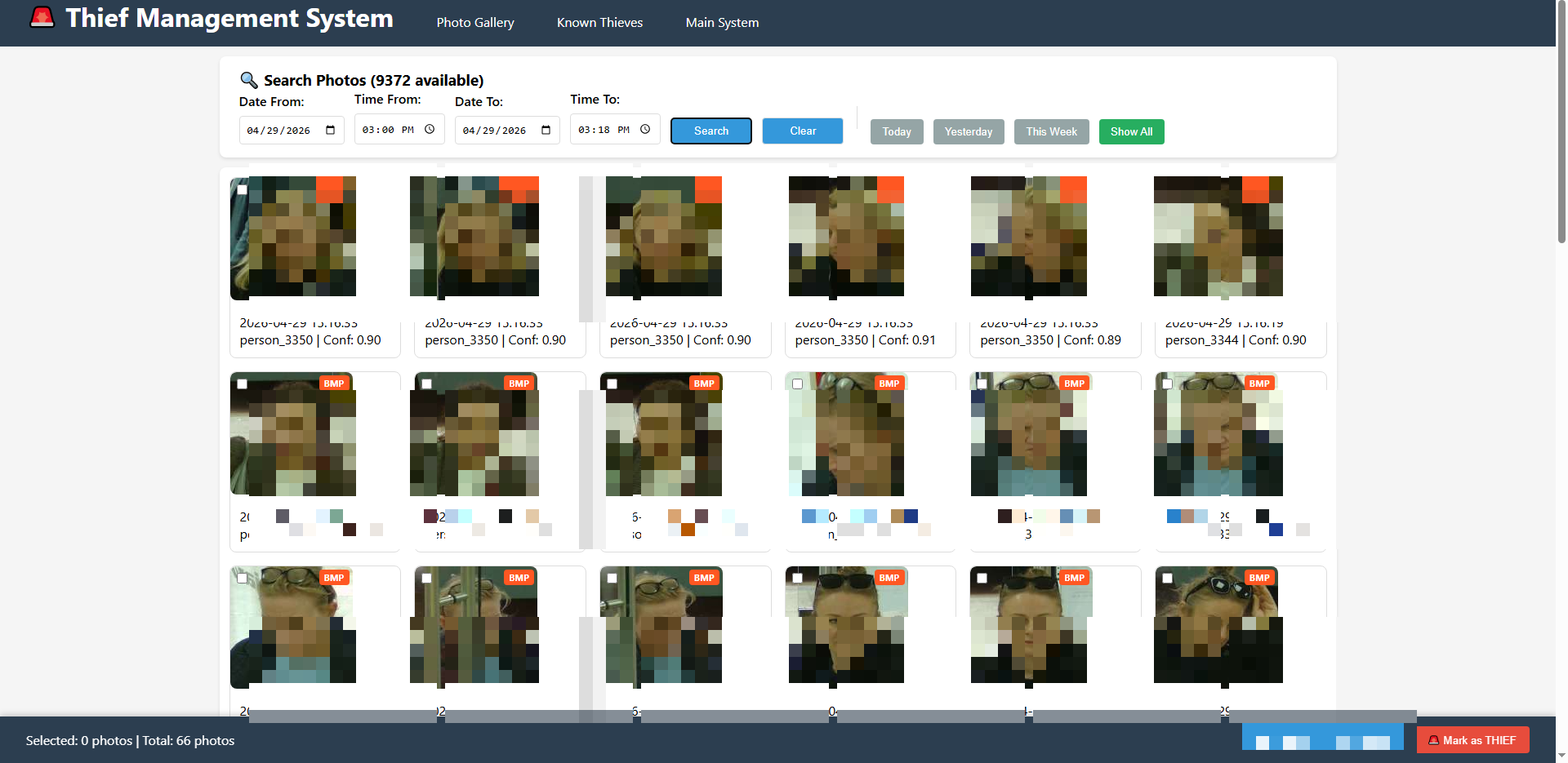 Event gallery — faces anonymised